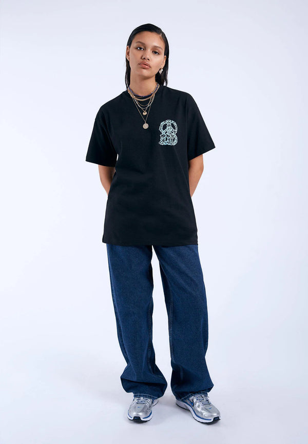 Dr Denim Trooper Tee - Black Small DD Peace