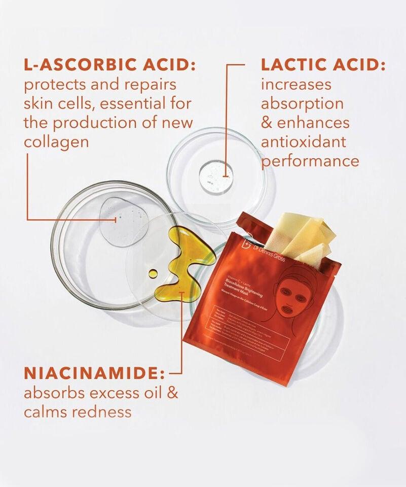 Dr Dennis Gross Vitamin C Lactic Biocellulose Brightening Treatment Mask