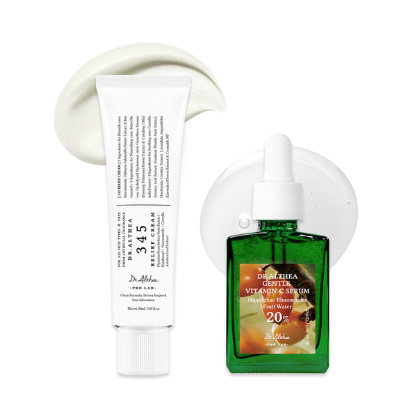 dr. althea Post Acne Care Set (Gentle) | 345 Relief Cream & Gentle Vitamin C Serum