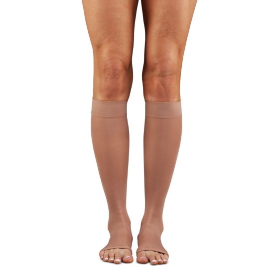 Dr. Comfort Microfiber Medical Compression Stocking Knee-High Open Toe Compression Stockings