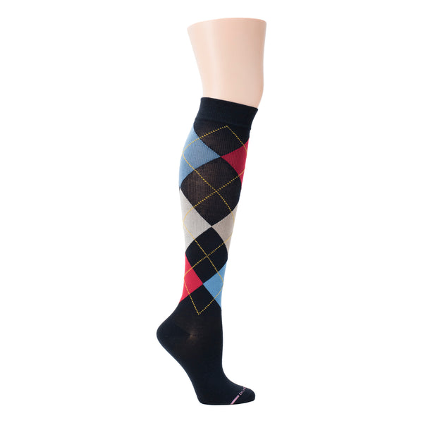 Dr. Motion Argyle | Knee-High Compression Socks For Women