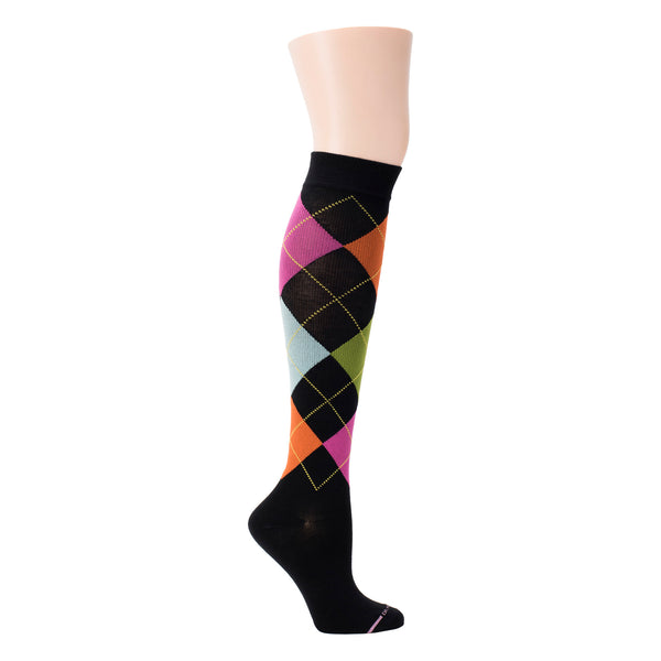 dr. motion Argyle | Knee-High Compression Socks For Women