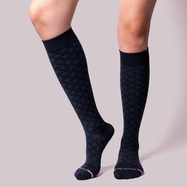 Dr. Motion Basket Weave | Knee-High Compression Socks For Women