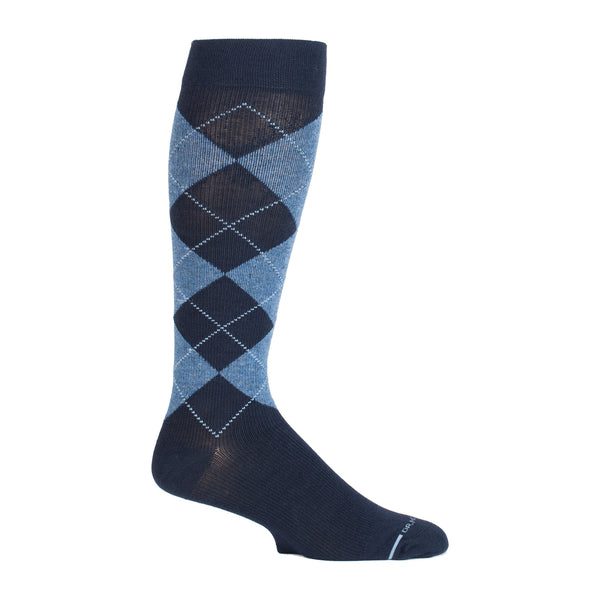 Dr. Motion Classic Argyle | Knee-High Compression Socks For Men