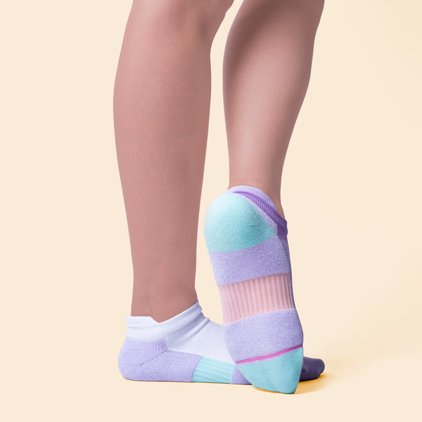 Dr. Motion Color Block | Ankle Compression Socks For Women