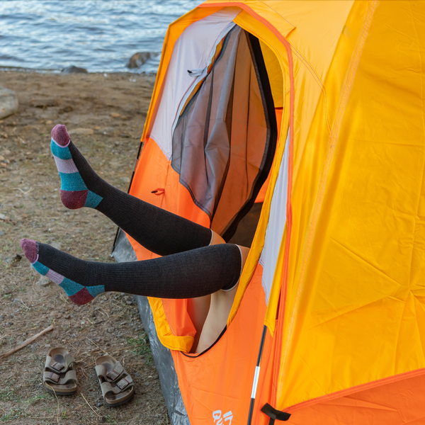 Dr. Motion Color Block Cushion | Compression Outdoor Medium Weight Knee-High For Women