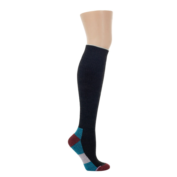 Dr. Motion Color Block Cushion | Compression Outdoor Medium Weight Knee-High For Women