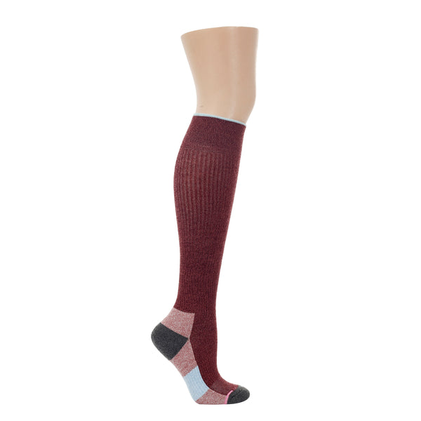 Dr. Motion Color Block Cushion | Compression Outdoor Medium Weight Knee-High For Women