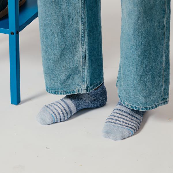 Dr. Motion Contrast Stripe | Ankle Compression Socks For Men