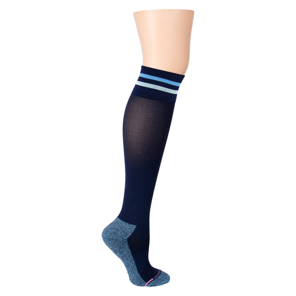 Dr. Motion Cuff Stripe | Knee-High Compression Socks For Women