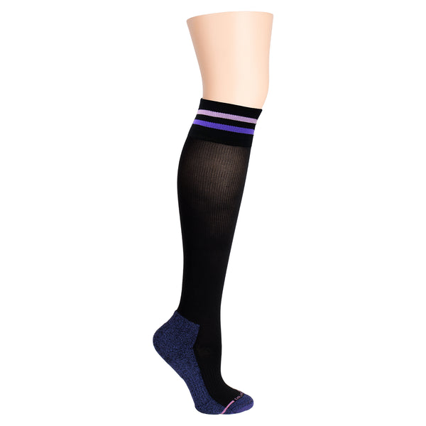 dr. motion Cuff Stripe | Knee-High Compression Socks For Women