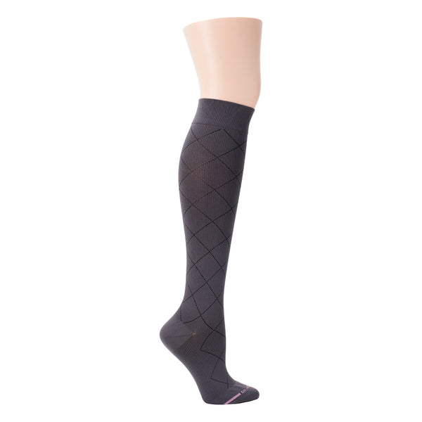 Dr. Motion Diamond Pattern | Knee-High Compression Socks For Women