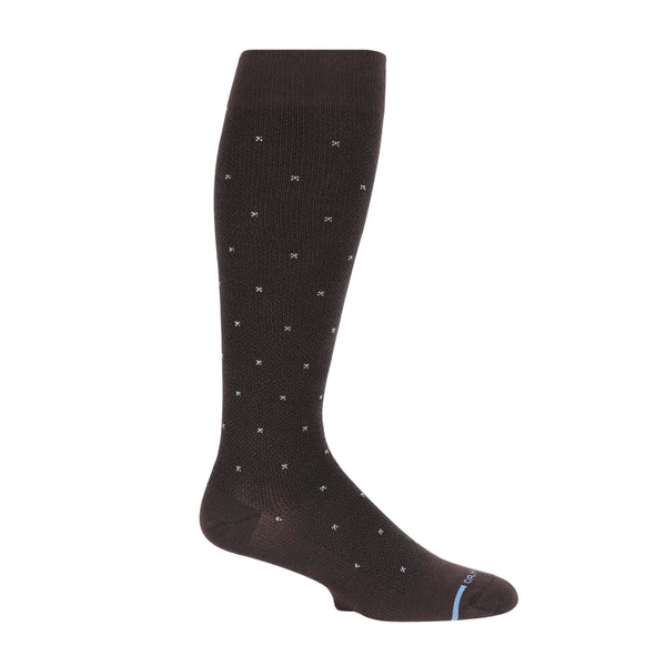 dr. motion Dots and Diamonds | Knee-High Compression Socks For Men