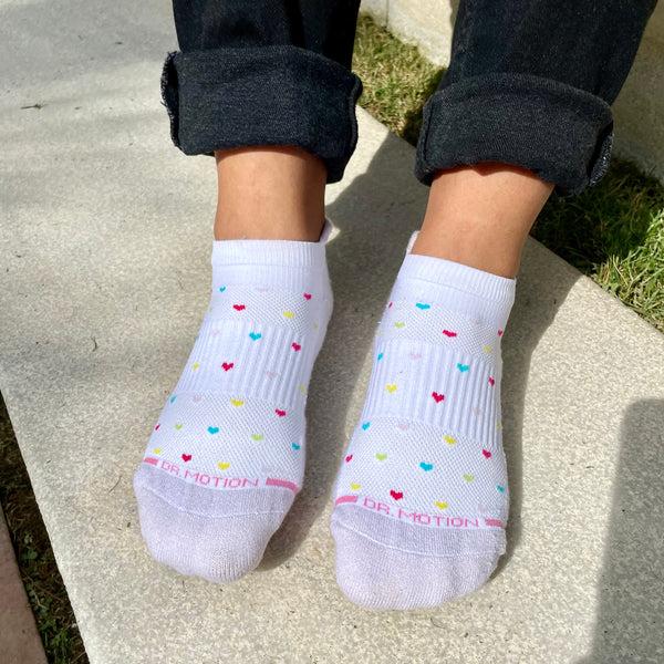 Dr. Motion Hearts | Ankle Compression Socks For Women