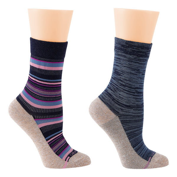 dr. motion Multi Stripe | Diabetic Socks For Women