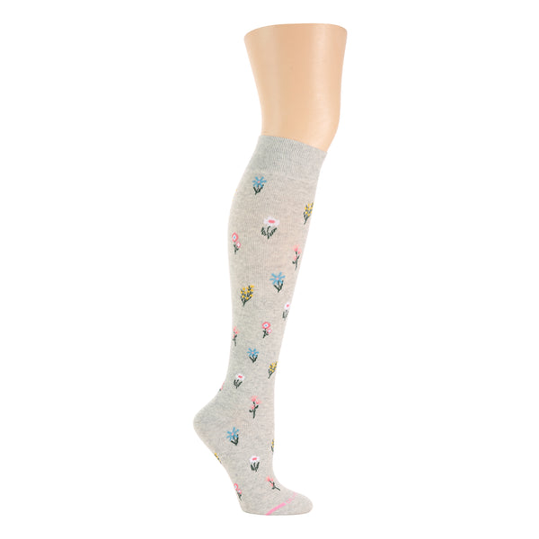 dr. motion Fancy Floral | Knee-High Compression Socks For Women