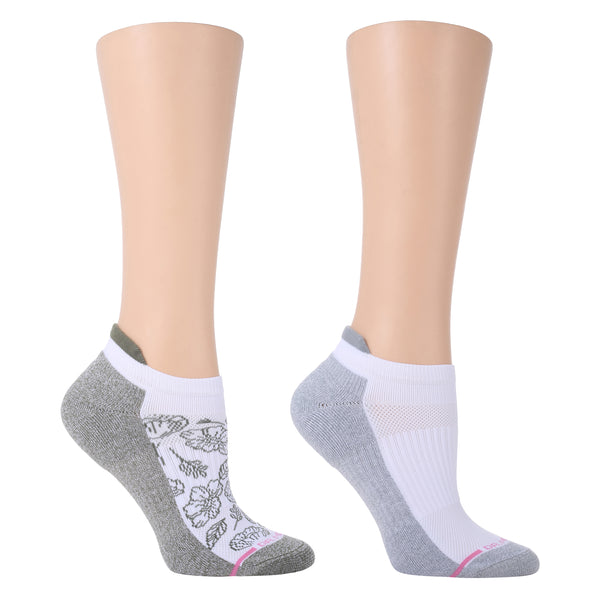 dr. motion Floral Outline | Ankle Compression Socks For Women
