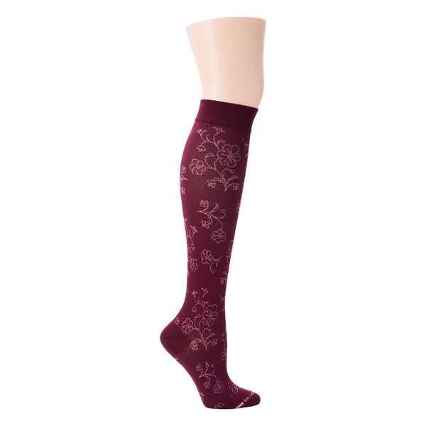 Dr. Motion Floral Pattern | Knee-High Compression Socks For Women