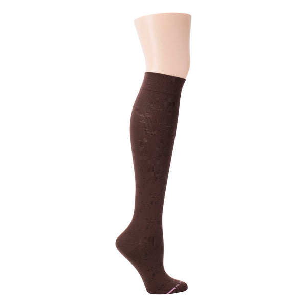 Dr. Motion Floral Texture | Knee-High Compression Socks For Women