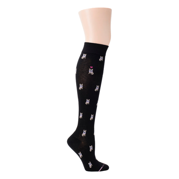 dr. motion French Bulldog | Knee-High Compression Socks For Women