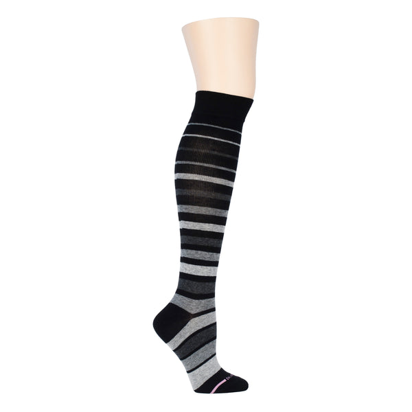 dr. motion Graduated Stripe | Knee-High Moderate Compression Socks For Women