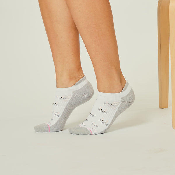 Dr. Motion Hidden Cat | Ankle Compression Socks For Women