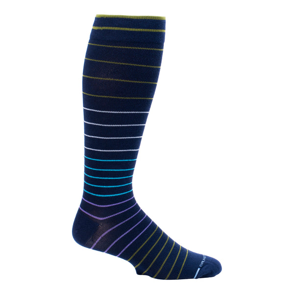 Dr. Motion Jaquard Stripe | Knee-High Compression Socks For Men