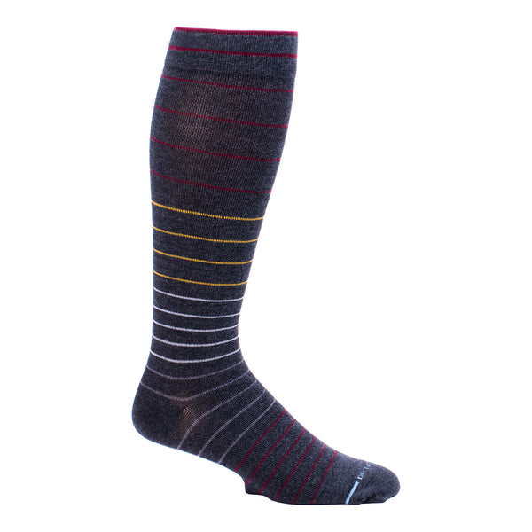 Dr. Motion Jaquard Stripe | Knee-High Compression Socks For Men