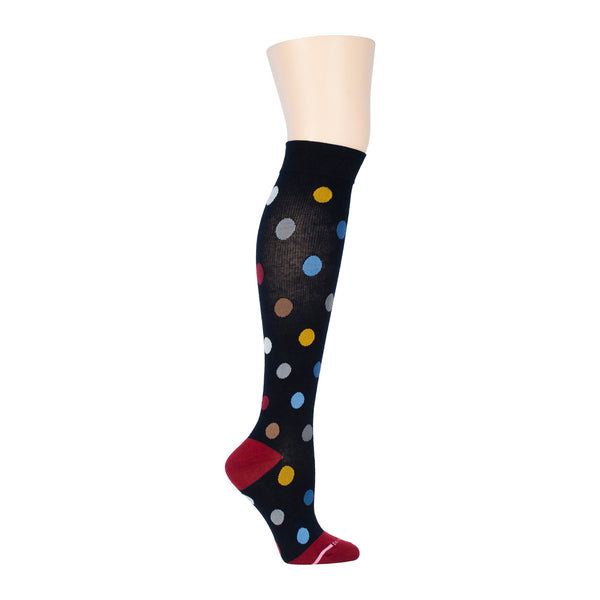 Dr. Motion Large Dots | Knee-High Compression Socks For Women