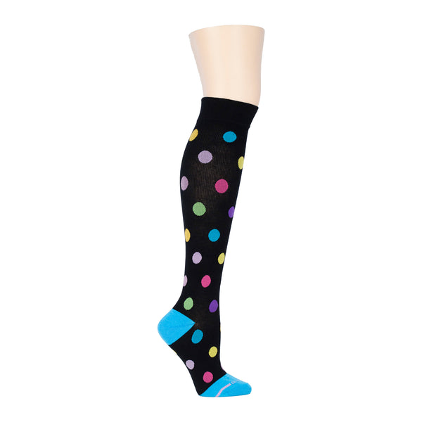 dr. motion Large Dots | Knee-High Compression Socks For Women