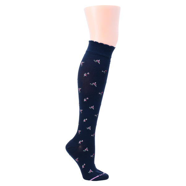 Dr. Motion Liberty Flower | Knee-High Compression Socks For Women