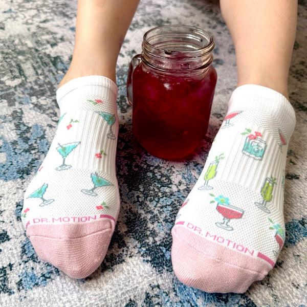 Dr. Motion Martini Time | Ankle Compression Socks For Women