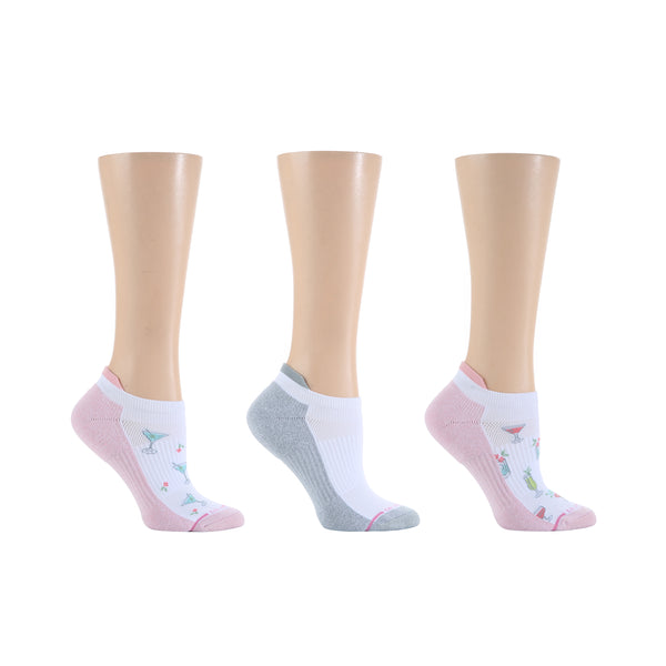 dr. motion Martini Time | Ankle Compression Socks For Women