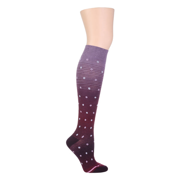 Dr. Motion Ombre With Dots | Knee-High Compression Socks For Women