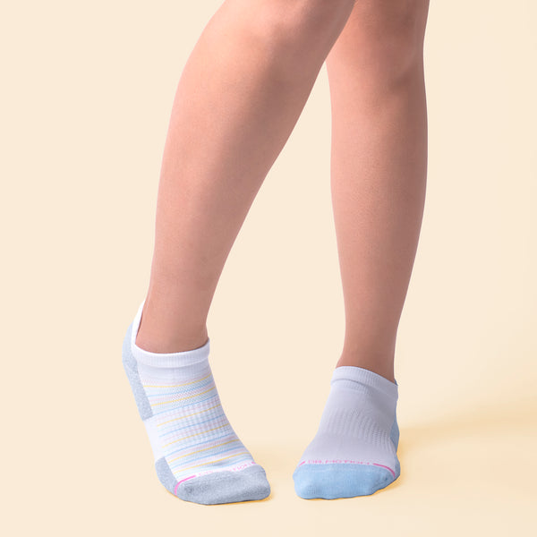 Dr. Motion Pin Stripe | Ankle Compression Socks For Women