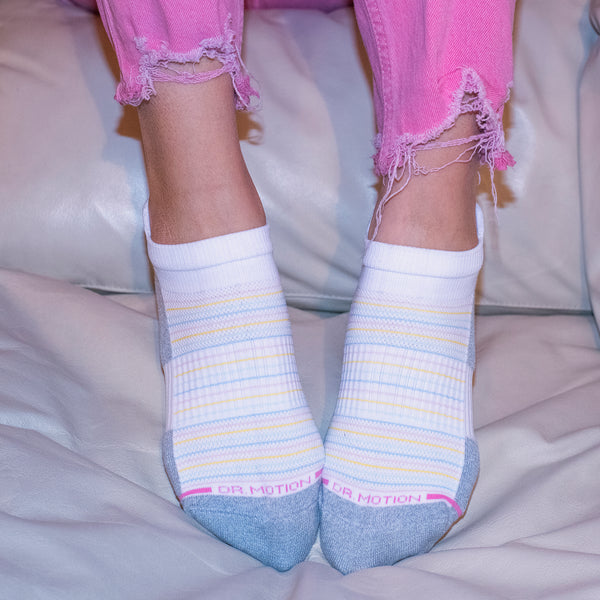 Dr. Motion Pin Stripe | Ankle Compression Socks For Women