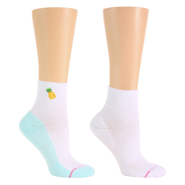 dr. motion Pineapple | Quarter Compression Socks For Women