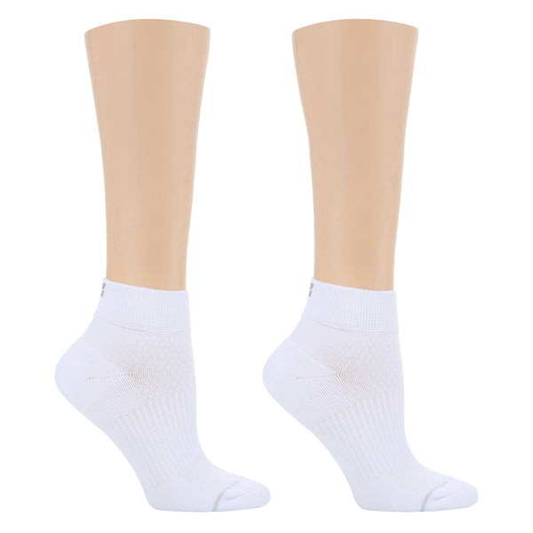 Dr. Motion Plain Knit Texture | Performance Quarter Compression Socks For Women