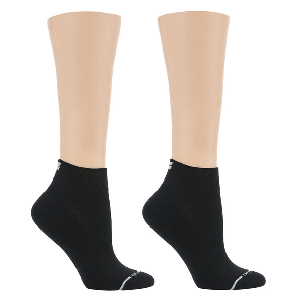 dr. motion Plain Knit Texture | Performance Quarter Compression Socks for Women