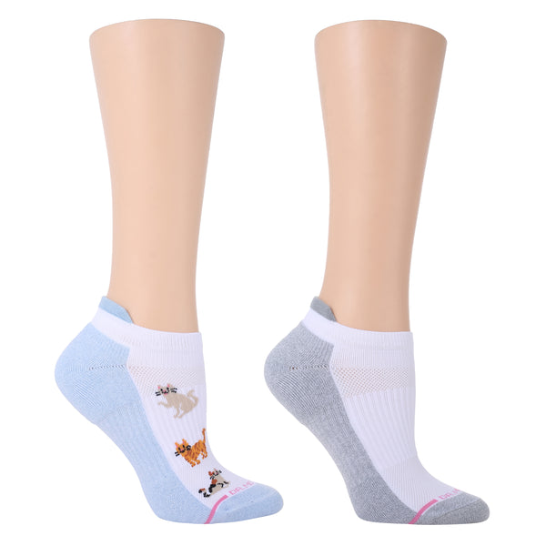 dr. motion Relaxed Cats | Ankle Compression Socks For Women