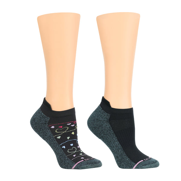 dr. motion Scribble Hearts | Ankle Compression Socks For Women