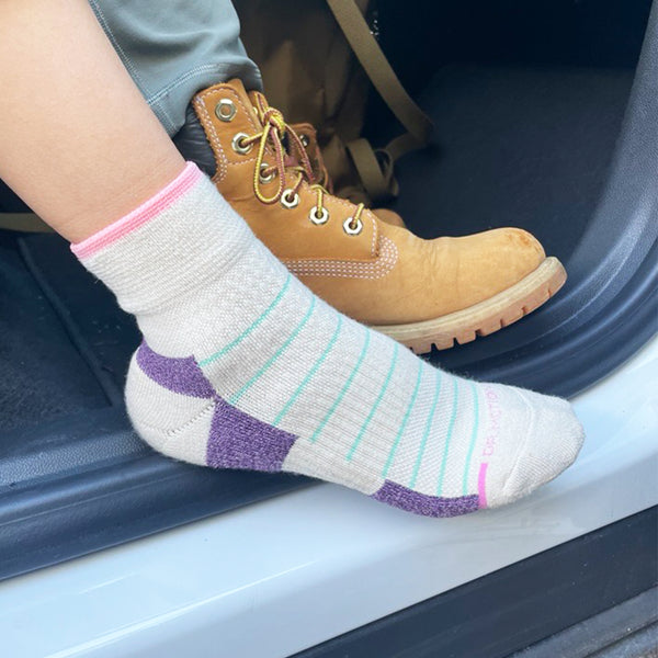 Dr. Motion Simple Stripe | Compression Outdoor Medium Weight Quarter For Women