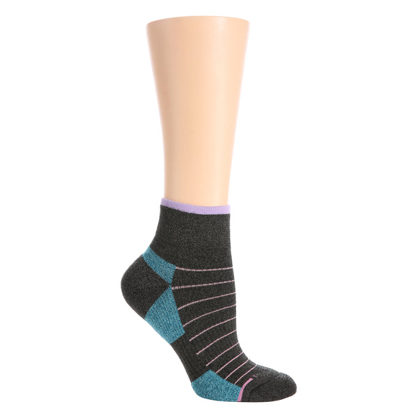 dr. motion Simple Stripe | Compression Outdoor Medium Weight Quarter For Women