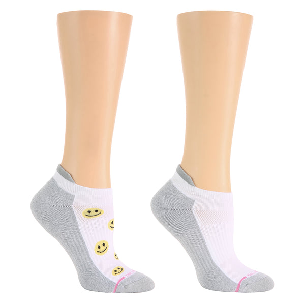 dr. motion Smiley Face | Ankle Compression Socks For Women