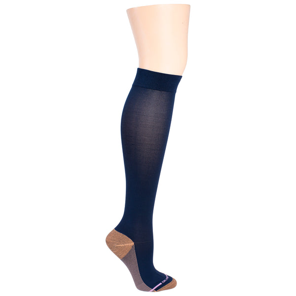 Dr. Motion Solid Copper Infused | Knee-High Compression Socks For Women