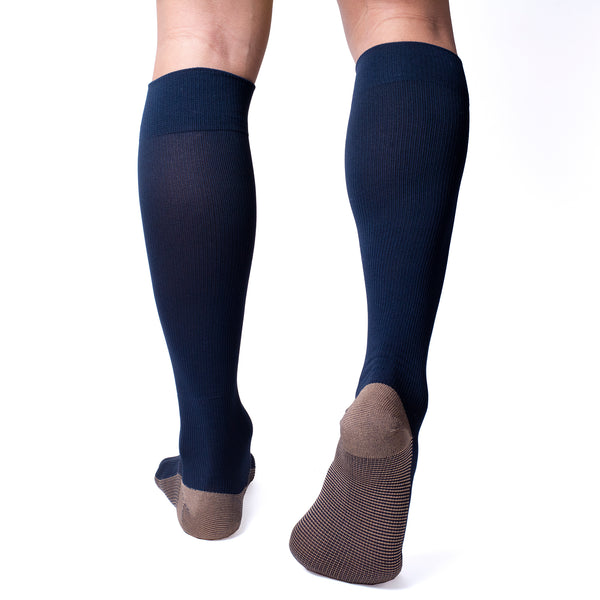 Dr. Motion Solid Copper Infused | Knee-High Compression Socks For Men