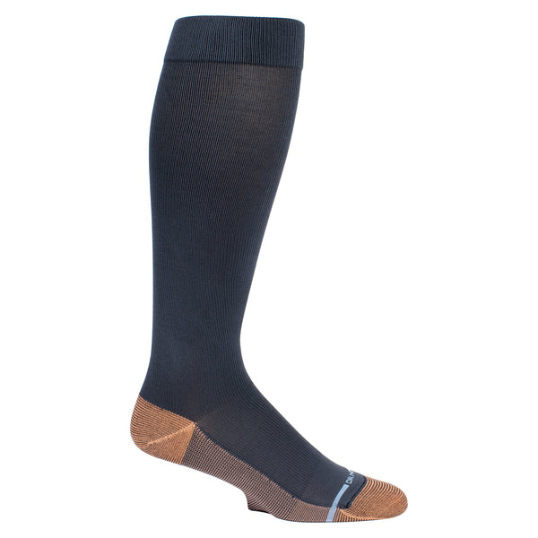Dr. Motion Solid Copper Infused | Knee-High Compression Socks For Men