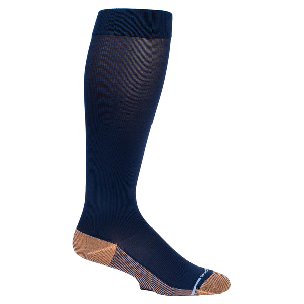 Dr. Motion Solid Copper Infused | Knee-High Compression Socks For Men