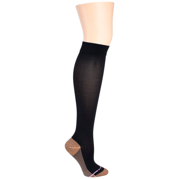 dr. motion Solid Copper Infused | Knee-High Compression Socks For Women