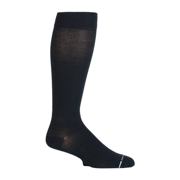 Dr. Motion Solid Cotton Blend | Knee-High Compression Socks For Men